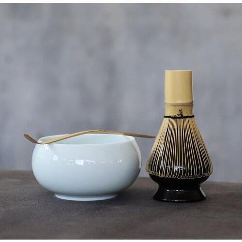 LUWU traditional matcha sets natural bamboo matcha whisk ceremic matcha bowl whisk holders japanese tea sets