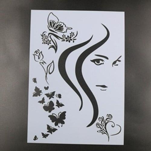 Stencils Bullet Journal Beautiful Girl Painting Template DIY Embossing Stencils Accessories For Scrapbooking Stencil Reusable