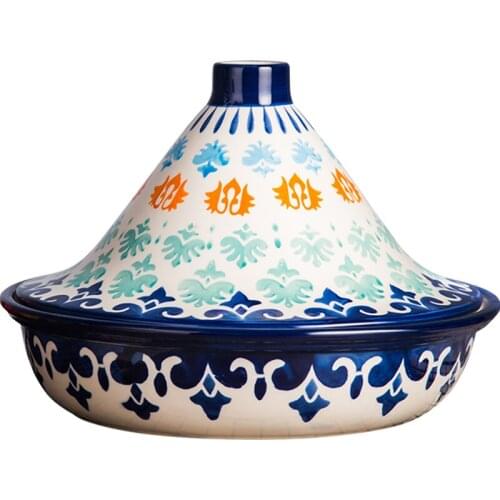 TT Creative Handmade Underglaze Color Export Tagine Ceramic Non-Open Fire Tableware Microwave Oven Household