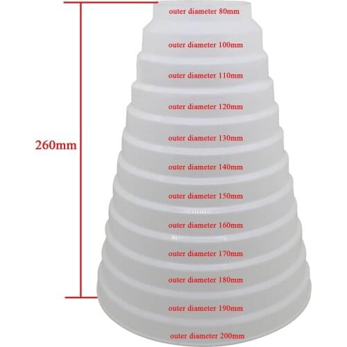 Universal Reducer for Ventilation Systems Diameter 80mm to 200mm Duct Reducer Connector Air Duct Reducer Variable Sizes ABS