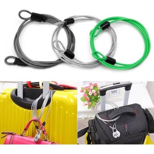 100cm x 2mm Cycling Sport Security Loop Cable Lock Bikes Bicycle Scooter U-Lock