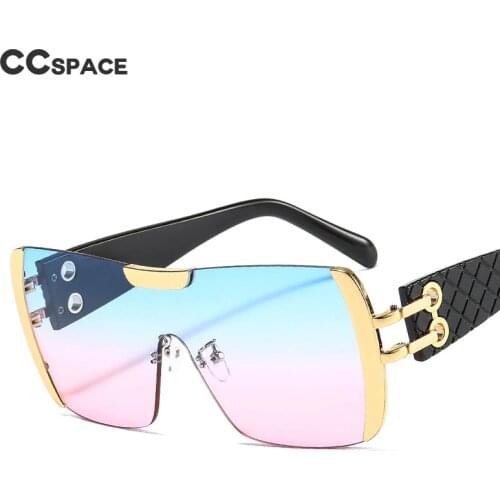 46664 Oversized One Lens Luxury Women Sunglasses Fashion Shades UV400 Vintage Glasses