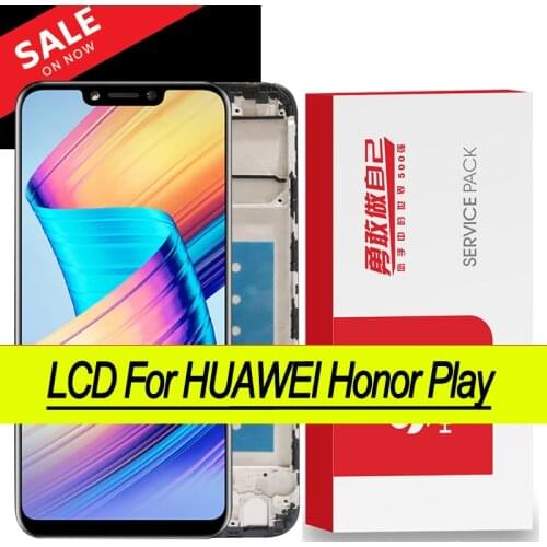 Original 6.3" Display with frame for Huawei Honor Play COR-L29 LCD Digitizer Touch Screen for Huawei honor play LCD Repair Parts