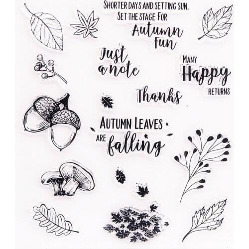 14.5x16.5cm Blessing leaf transparent seal clear stamps silicone seal TPR roller stamps DIY scrapbook album / card Cutting dies