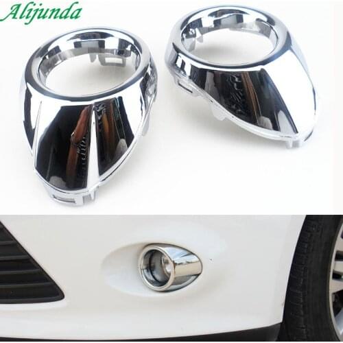 2pcs Per Set Car Front Fog Lamp Frame Modified Head Fog Light Cover Decoration Ring case For Ford Focus 3 Accessories Abs Chrome