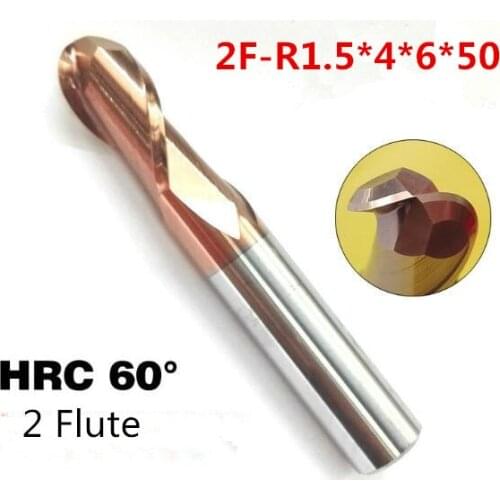 2F-R1.5 HRC60,carbide Square Flatted End Mills coating:nano TWO flute diameter 3 mm, The Lather,boring Bar,cnc,machine