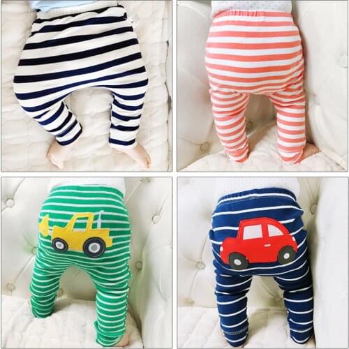 Baby Pants Four Seasons Boys And Girls Cartoon Embroidery Cotton Style Random Casual Trousers 3 Pack Newborn Baby Pants