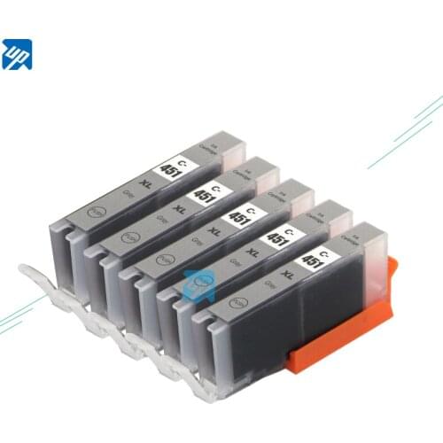 5pcs PGI-450 CLI451 for Canon MG6340 MG7140 MG7540 IP8740 MG7540 Compatible ink Cartridge CLI-451 Grey