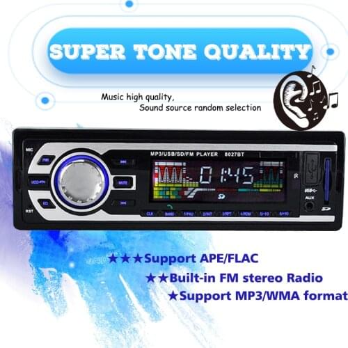 SD USB Car-Charger Autoradio FM Tuner Car Radio Player 12V Kits Stereo 1 DIN Bluetooth AUX MP3 car Audio