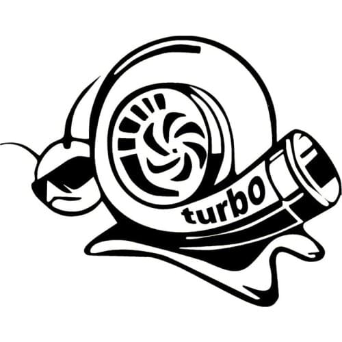 Car Accessory Vinyl Decal Car Stickers Turbo Super Snail Black Silver Sunscreen Waterproof Motorcycle Decal Suitable for Car