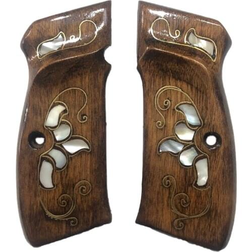 Belgium Browning Hp 14'lü Pearl Inlaid Special Series Wooden Grip Mod67