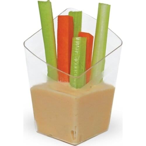 Free Shipping Party Wedding Supplies, Disposable Plastic Tableware, 60ml Transparent Tasting Incline Cup/Shooter, , 50/Pack