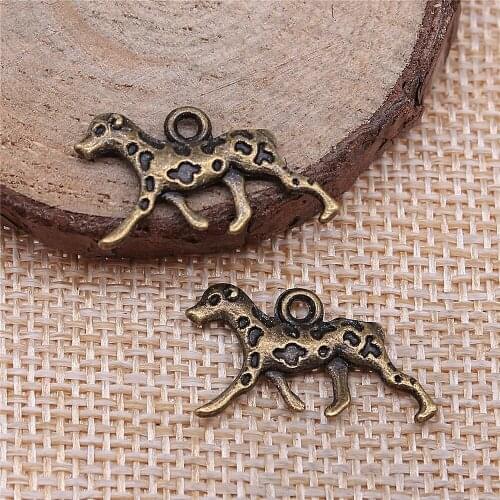 Free shipping 54pcs 13x25mm antique bronze puppy charms diy retro jewelry fit Earring keychain hair card pendant accessories