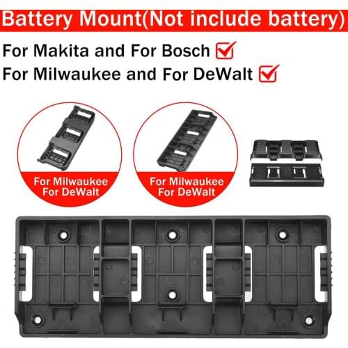 ABS Battery Mounts for Bosch for Makita for Milwaukee for DeWalt Battery Storage Holder Shelf Rack Stand Slots Battery