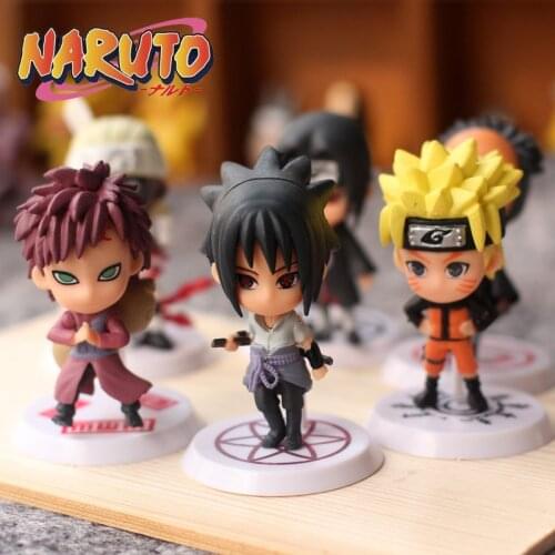 NARUTO Figure Anime Cartoon Dolls Doll Toy Model 6PCS Desktop Decoration Home Decoration PVC Material Birthday Christmas Present