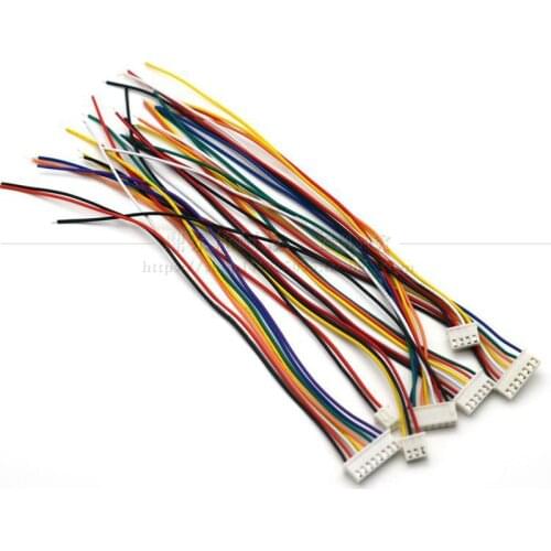 10PCS XH 2.54 Single End JST Connector Plug Wire Cable 10cm Long 26AWG 2/3/4/5/6/7/8/9/10/12P