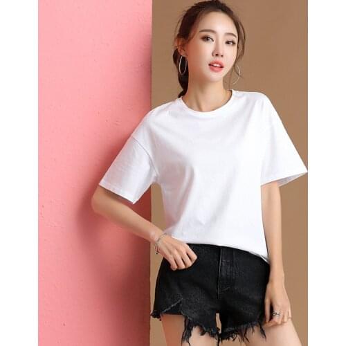 Quality Classic Summer Soft Fashion Leisure Womens Breathable Short Sleeve T-shirt