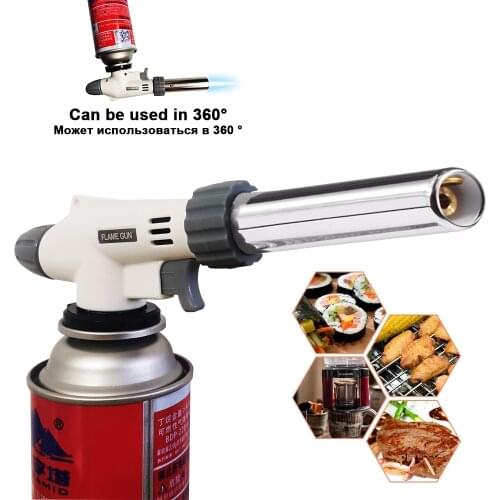 Flame Gun Gas Torch Multifunctional Barbecue Torch Burner Flame Cooking Heating Flame BBQ Heating Tool For Camping