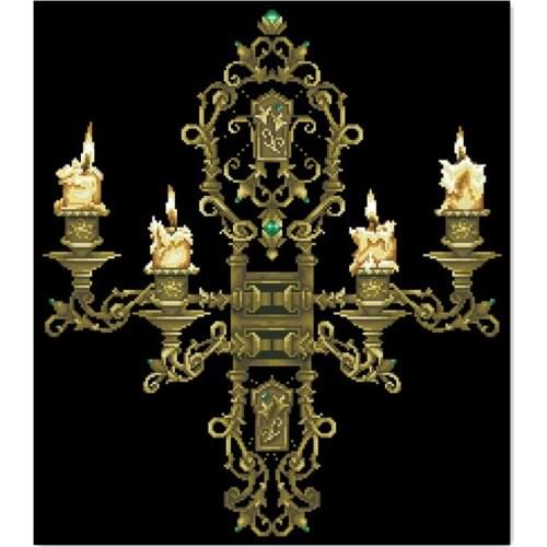 Evening by candlelight cross stitch package sets aida 18ct 14ct 11ct black cloth people kit embroidery DIY handmade needlework