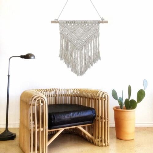Woven Macrame Wall Hanging Tapestry Bed Decor NeutralBoho Home Decor Bohemian Tapestry Handmade Knitted Decoration for Bedroom