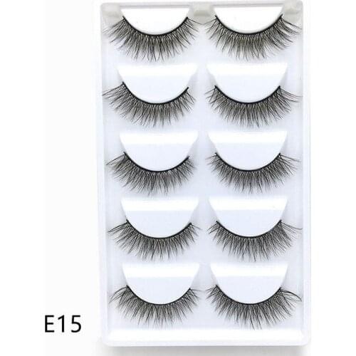 5 pairs natural false eyelashes fake lashes long makeup 3d mink lashes eyelash extension mink eyelashes for beauty