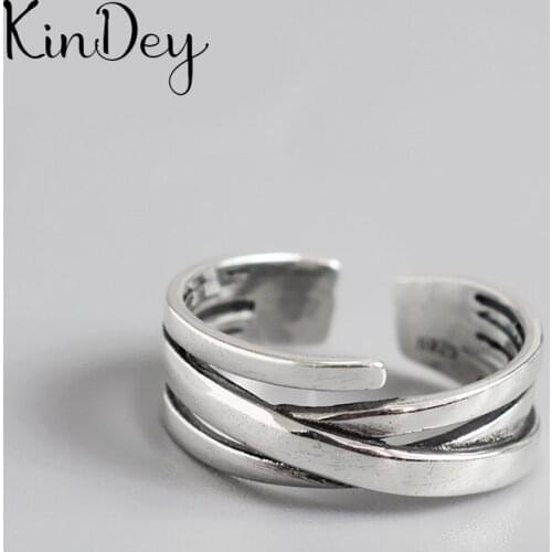 2021 New Charm Boho Chains Rings For Women Lover Wedding Bridal Valentines Gifts Men Open Retro Antique Rings