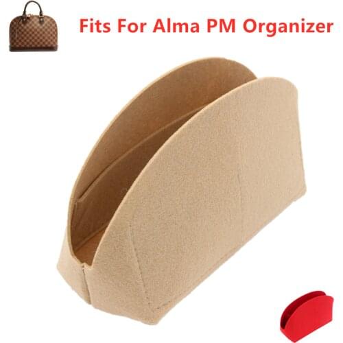 Fits For Alma PM Insert Bags Organizer Makeup Handbag Organize Travel Inner Purse Portable Cosmetic Base shaper Shell organizer