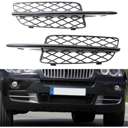 Lower Grille Honeycomb Anti-corrosive Black L/R Front Bumper Grill Car Modification 51117159593 51117159594 for BMW X5 E70 08-10