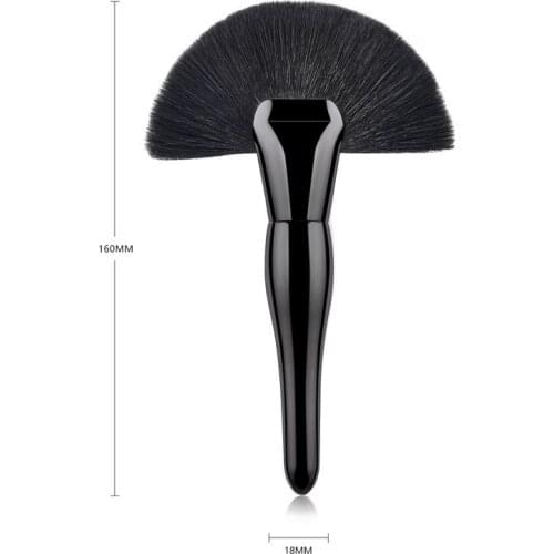 SAIANTTH Single pure black white pregnant belly wood large fan shape makeup brushes goat hair pincel maquiagem foundation beauty