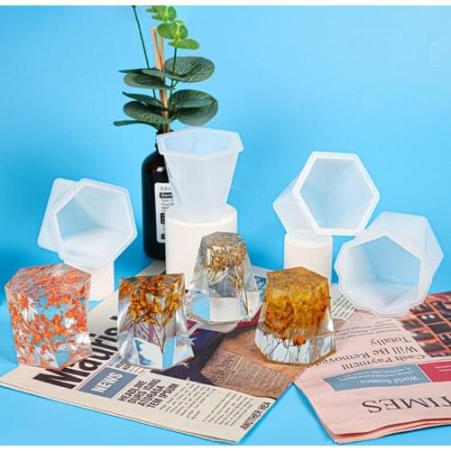 Crystal Epoxy Resin Mold Geometry Ornaments Home Decorations Silicone Mould DIY Crafts Plaster Candle Casting Tools