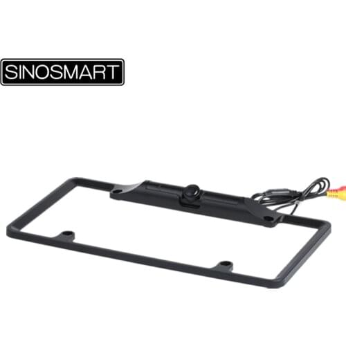 SINOSMART 310mm*160mm USA Standard Parking Reverse Backup Number Plate Frame Camera with Adjustable View Angle
