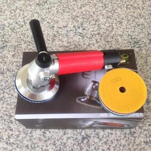 Special Combo Side Exhaust Air Wet Polisher 1 Pcs M14 Thread 1 Pcs Aluminium Backer Pad 4 inch Diamond Wet Polishing Pads 7 Pcs