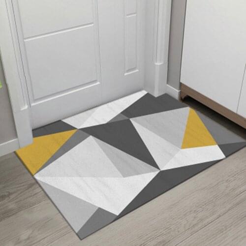 Light luxury geometric printing floor mats living room non-slip carpet absorbent bathroom mats bedroom kitchen carpet entry mats