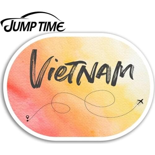 Jump Time for Vietnam Vinyl Stickers Asia Cool Travel Sticker Laptop Luggage Decal Rear Windshield Waterproof Car Accessories