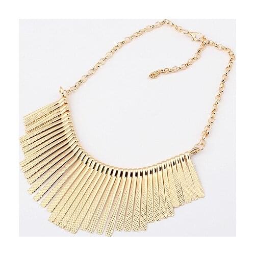 2015 vintage beads choker pendent Joker metal fringe necklace short necklace, European and American fashion necklace accessaries