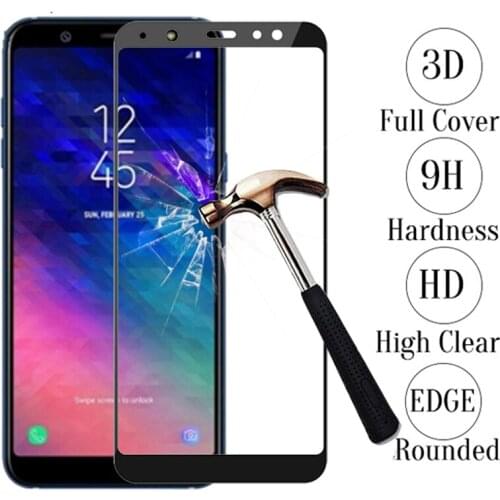 Full Tempered Glass For Samsung Galaxy A6 Plus 2018 Screen Protector 9H 2.5D Phone On Protective Glass For Samsung A6
