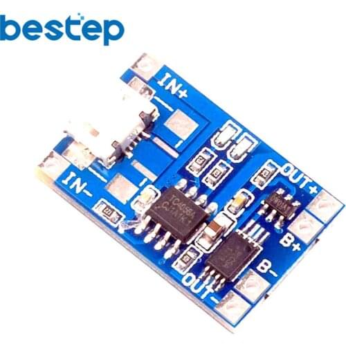 1A Lithium Battery Charging Board 3.7v 3.6V 4.2V 18650 Lithium Battery Overshoot Over Discharge Protection MicroUSB