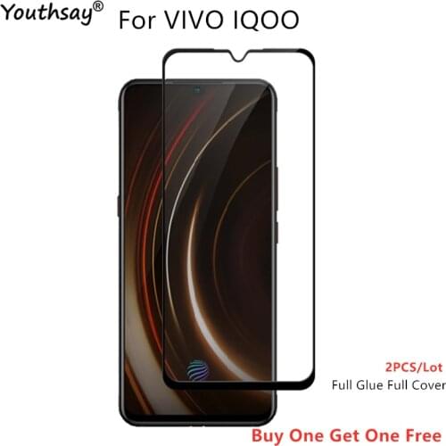 For VIVO IQOO Glass Screen Protector 2PCS Full Glue Coverage Protective Tempered Glass For VIVO IQOO Glass for VIVO IQOO Film