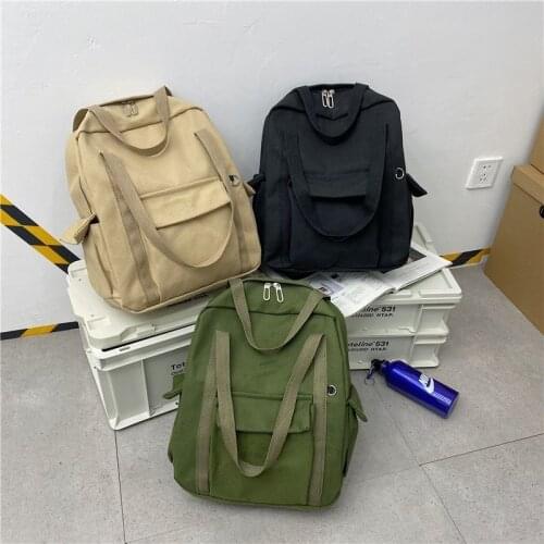 Harajuku Women College Student Backpack Ladies Handle Cute School Bag For Girl Female Book Laptop Backpack Nylon Hand Bags 2021