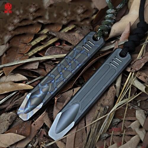 1PC Portable Titanium Alloy Crowbar Tea Knife Outdoor Multifunction EDC Tool Multitool Self-Defense Tool