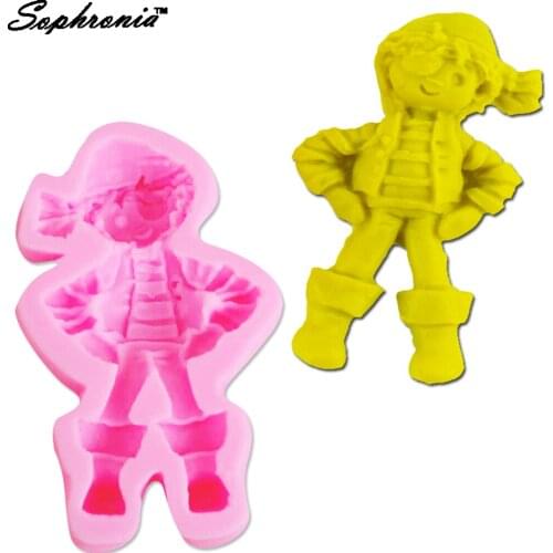 10PCS/SET F1078 3D Boy Doll Silicone Mold Gumpaste Chocolate Candy Mould Cupcake Fondant Cake Decorating Tools