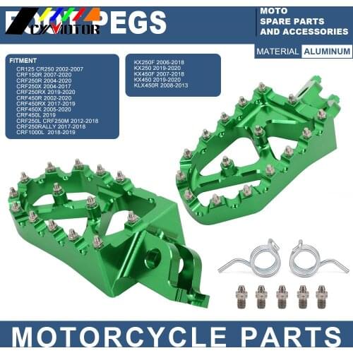 2006-2019 2020 Motorcycle CNC Foot Pegs Footpeg For Kawasaki KX250F KX250 KX450F KX450 KLX450R KX 250 KXF250 KXF450 KX 250F 450F