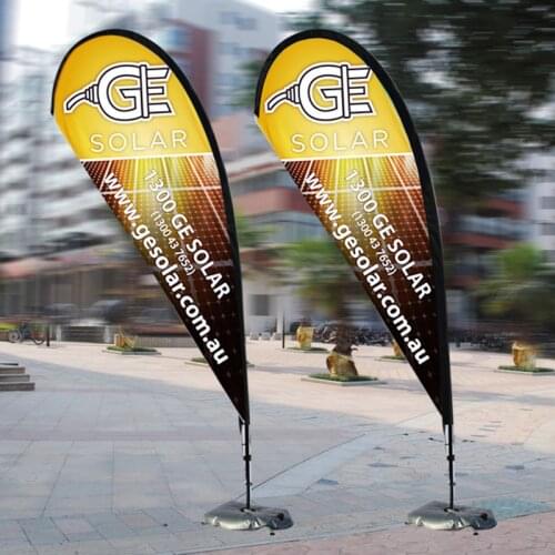 Hot Sale Polyester Promotional Custom Outdoor Advertising Teardrop Flag