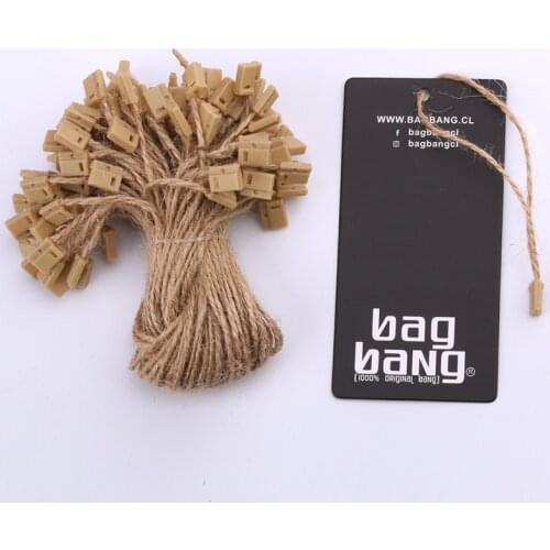 7 inches jute hemp hang tag string 300pieces/lot jute hang tag strings cord for garment price hangtag or seal tag