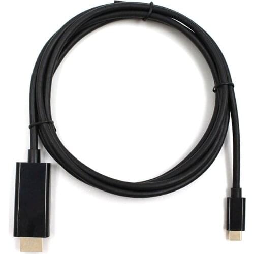 2pcs USB-C Type-C Male to HDMI Male Cable Connector Universal Video Cable Adapter Support HD 1080P 4K 1.8 Meters