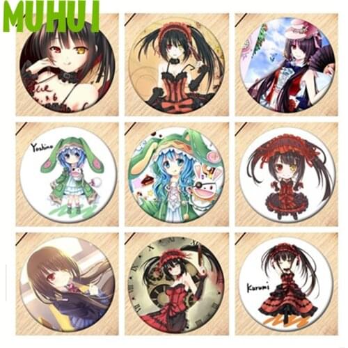 Free Shipping Cartoon DATE A LIVE Brooch Pin Badges For Clothes Backpack Decoration Childrens gift B153