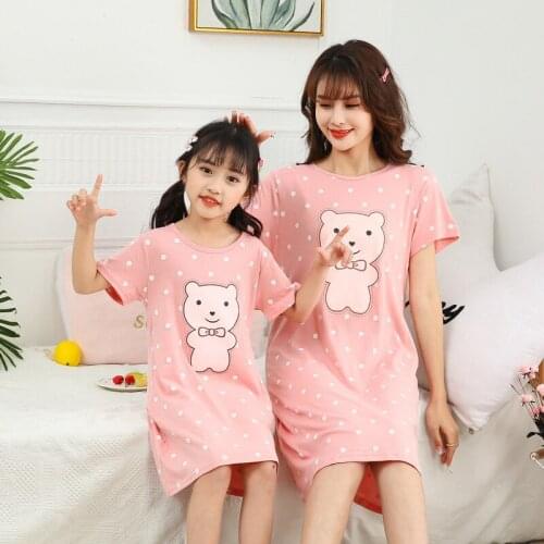 Kids Girls Nightgowns 100% Cotton Nightdress Summer Baby Clothes Sleepwear Teenages Girl Night Dress Sleepshirt Children Pajamas