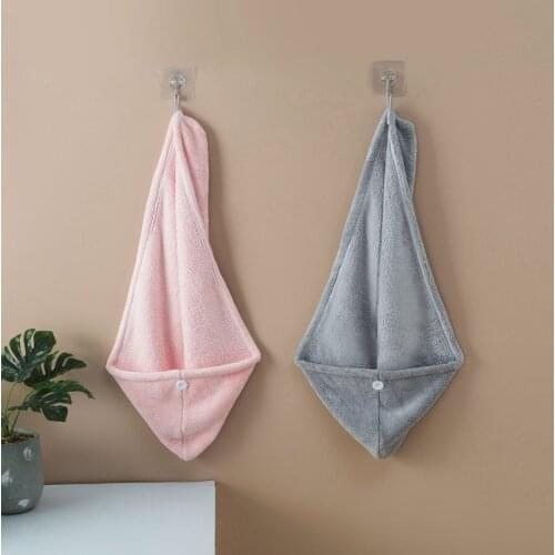 1Pc 24*63cm Microfiber Fleece Fabric Women Hair Towel Bathroom Super Absorbent Quick-drying Bath Towel Hair Dry Cap Salon Towel