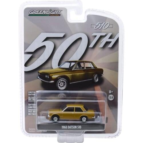 GreenLight 1:64 1968 Datsun 510 Alloy Metal Diecast Cars Model Toy Vehicles For Children Boy Toys gift