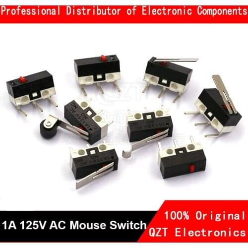 Micro Limit Switch Momentary Push Button Switch 1A 125V AC Mouse Switch 3Pins Long Handle Roller Lever Arm SPDT 12* 6 *6mm
